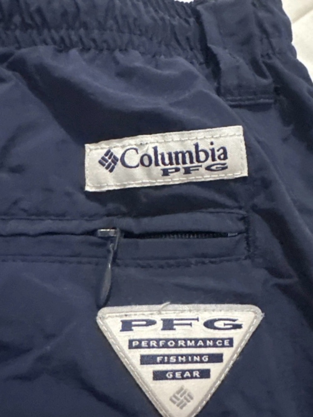 Columbia Mens Cargo Shorts XXL Navy Blue PFG Omni-Shade Fishing Swimming Outdoor
